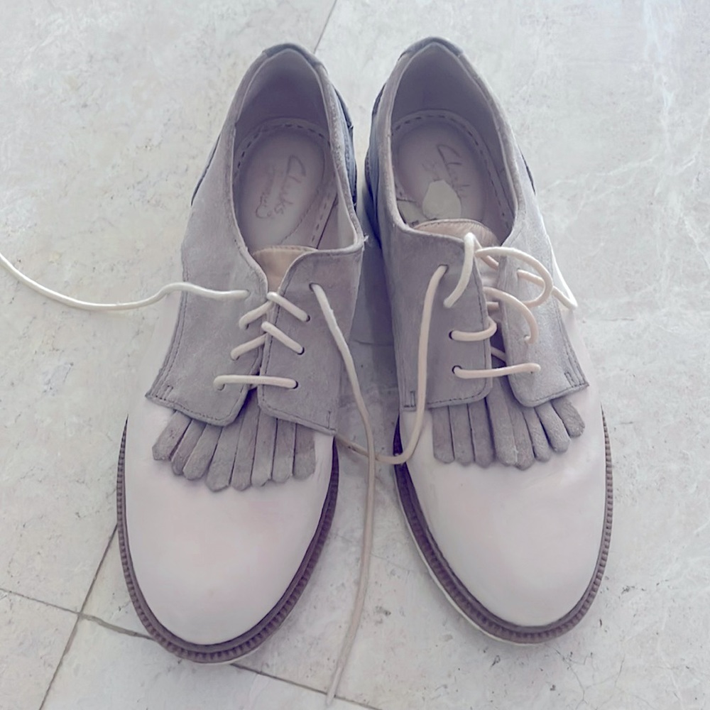 Clarks leather and suede women’s dress shoes